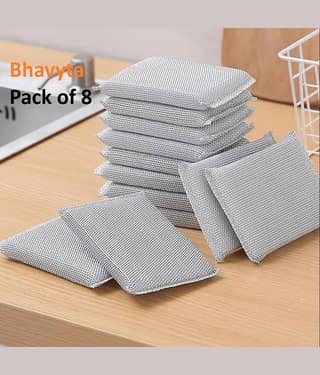 BHAVYTA COSMETIC Sponge Scrubber Stainless Steel Scrub Pad
