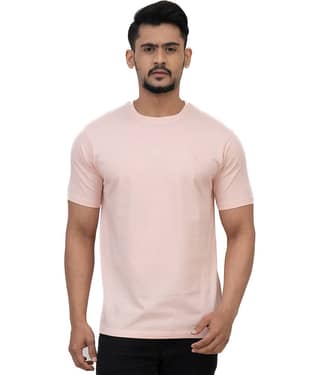 Cotstyle Pack of 1 Cotton Regular Fit Men's T-Shirt ( Pink )