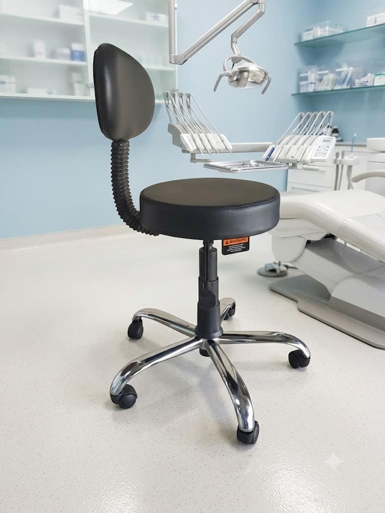 Kantva Ergonomic Revolving Office Stool Chair with Adjustable Height and Wheels view 2