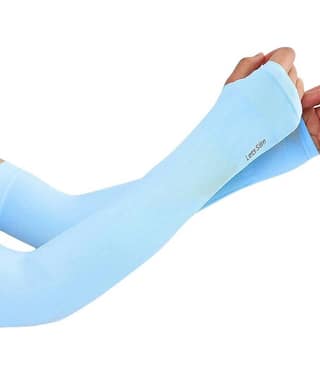 Auto Hub Blue Solid Riding Sleeves ( Set of 2 )