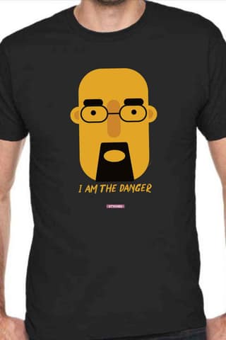 I am the Danger, Breaking Bad - Quirky Graphic T-Shirt Black Color