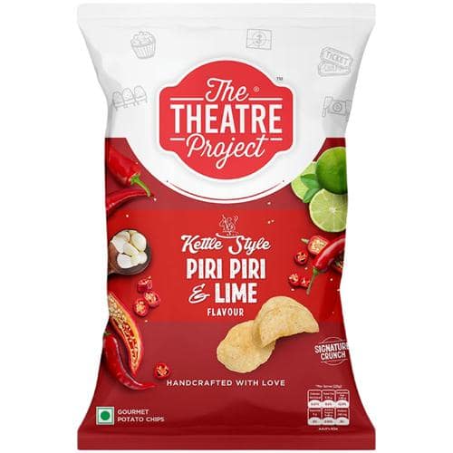 The Theatre Project Kettle Cooked Chips - Piri Piri & Lime, 42 gm