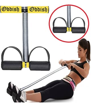 Oddish® Single Spring Tummy Trimmer – Heavy Duty Ab Exerciser for Men & Women | Full Body Workout, Weight Loss & Core Strengthening Equipment