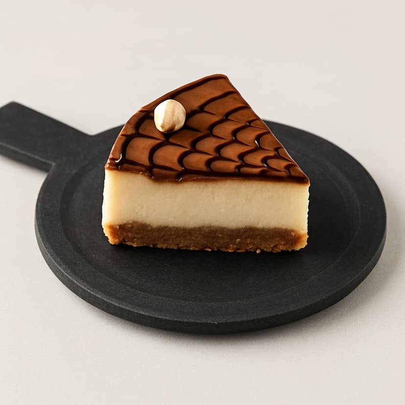 Nutella cheesecake slice