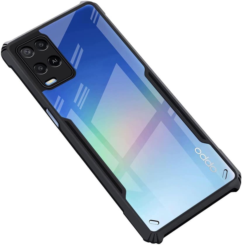 PLUGTECH Slim Shockproof Case | Matte Black Soft | Drop Protection | Precise Cutouts | Premium Mobile Cover for Oppo A54 4G
