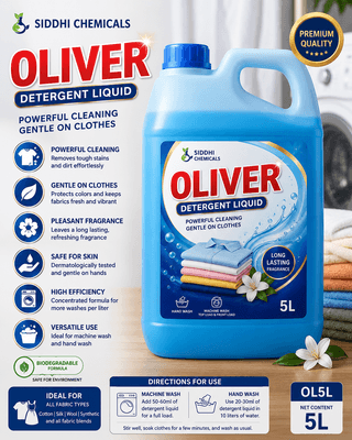 Siddhi Chemicals Oliver Detergent Liquid 5L for Machine & Hand Wash
