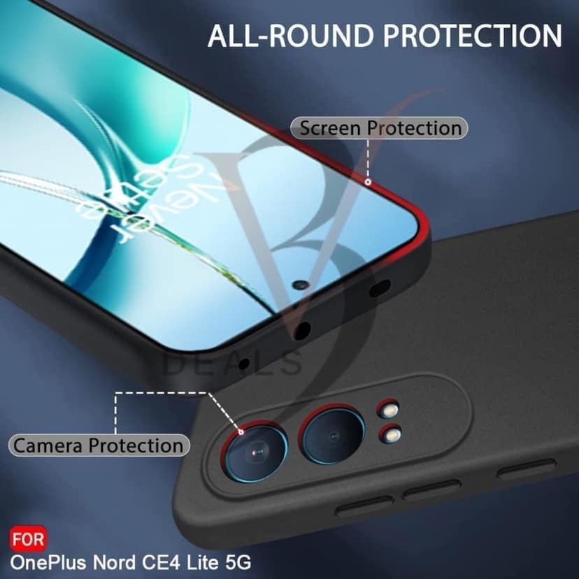 V3Deals Compatible OnePlus Nord CE 4 Lite 5G Silicone Cover Durable premium silicone construction offers long-lasting daily protection without adding bulk to your phone. view 6