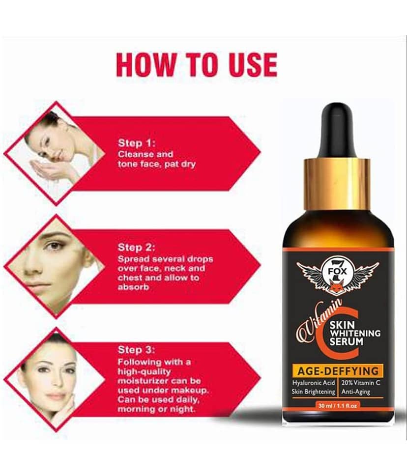 7 FOX Vitamin C Whitening Face Serum - Skin Brightness Face Serum- Face Serum SPF 2 30 mL view 2