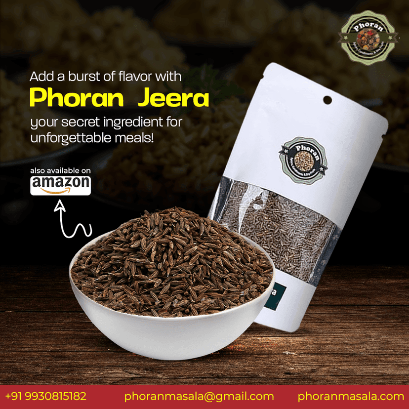 Buy Premium Jeera Cumin Seeds Online India - Whole Spice | Phoran view 3