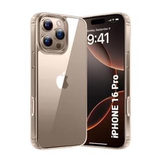 V3Deals Protective Hard Transparent Case Compatible with iPhone 16 Pro | Raised Camera Bump | Non-Yellowing Rigid PC Back | Shock Absorbing Corners (iPhone 16 Pro)