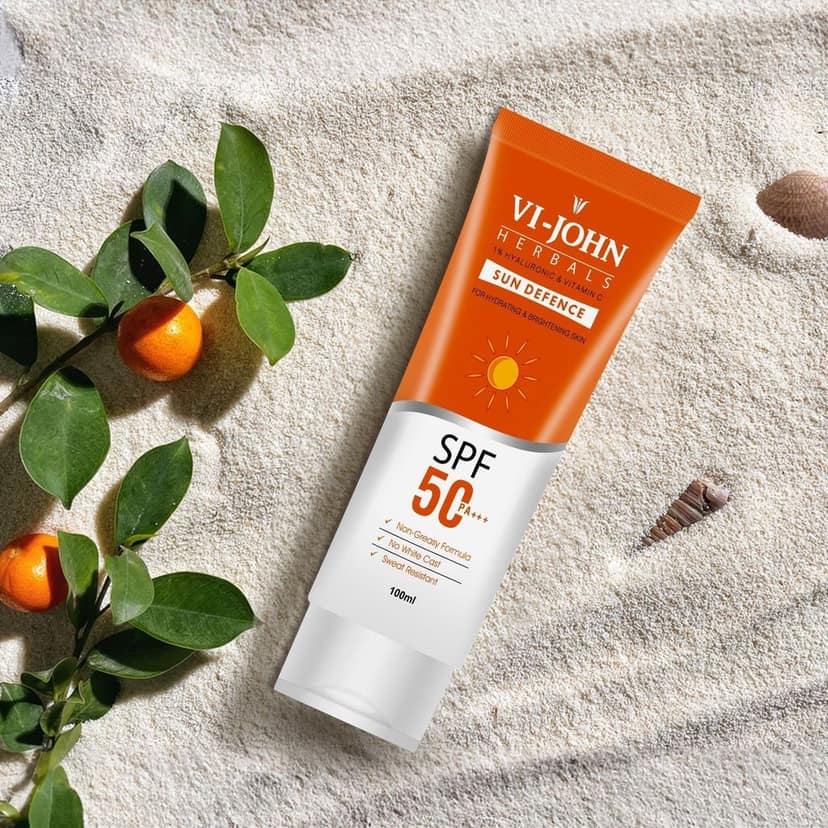 VI-JOHN Herbals Sun Defence Cream SPF50 PA+++ 100ML view 3