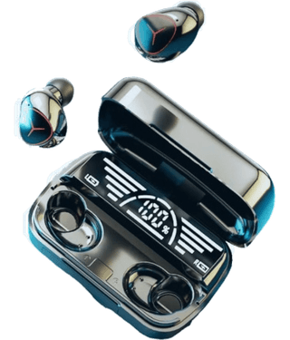VEhop PowerBank Earbuds Bluetooth True Wireless (TWS) In Ear 45 Hours Playback Fast charging,Powerfull bass IPX4(Splash & Sweat Proof) Black