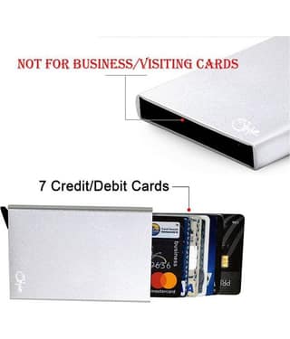 STYLE SHOES Button Silver Card ATM Holder