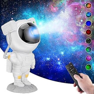 Astronaut Galaxy Projector Night Lamp 23cm, Multicolor, 360 Adjustable Star Night Light