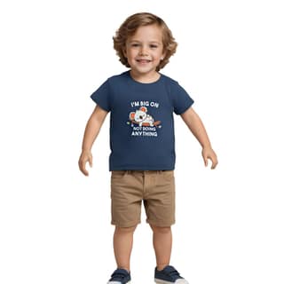 Boys T shirt Cotton Estate Blue Not Doing Anything