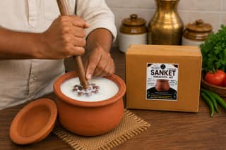 Traditional Curd Pot for Storing and Serving Homemade Curd