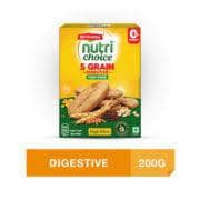 Britannia Nutrichoice 5 Grain Digestive Multigrain Biscuits - High Fibre, 200 G