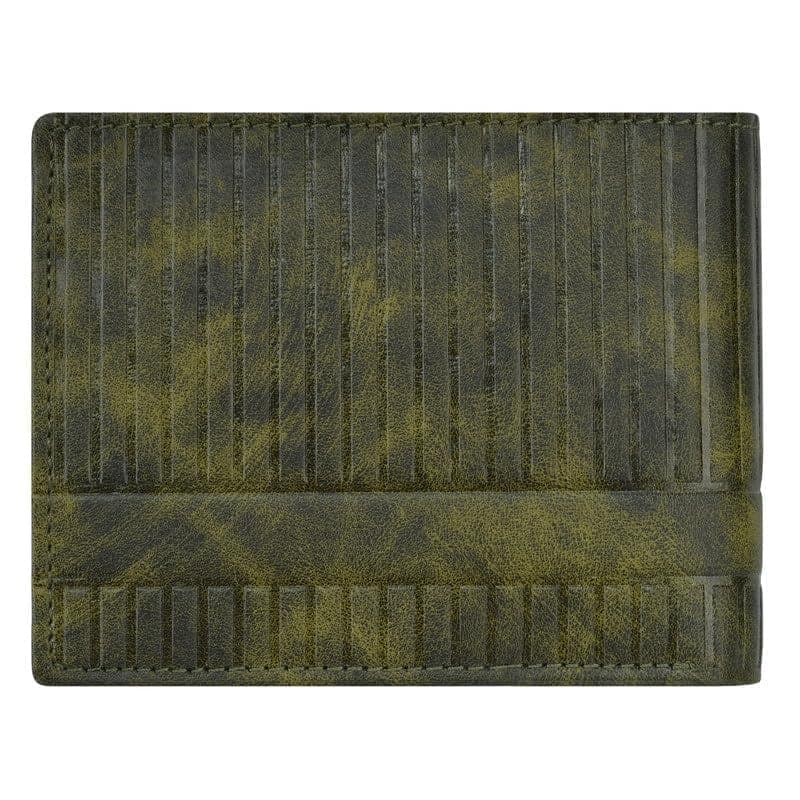 LOREM 3D Emboss Line Bi-Fold Faux Leather 3 ATM Card Slots Wallet for Men-UF view 3