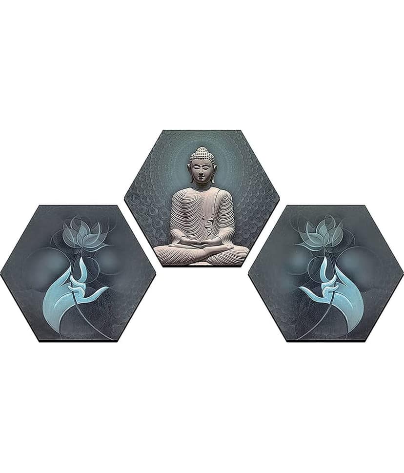 Indianara Hexagon Paintings MDF Painting Without Frame