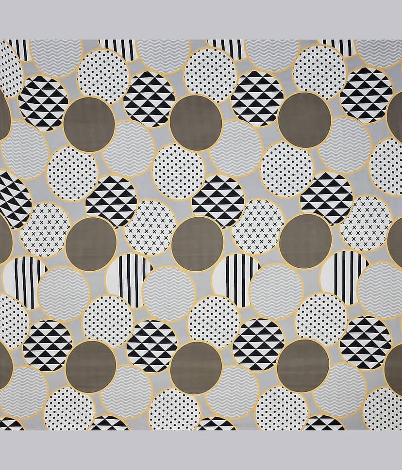 HIDECOR Microfiber Geometric Double Bedsheet with 2 Pillow Covers - Black view 2