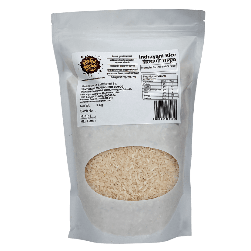 Handmade Indrayani Rice | Unpolished Rice view 2