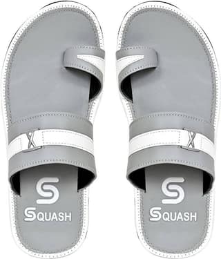 Squash - Gray Men's Leather Slipper