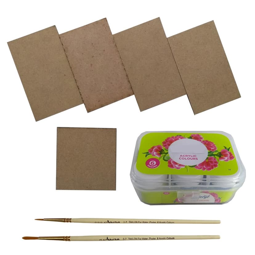 Warli Painting on MDF Pen Stand DIY Kit by Penkraft view 2