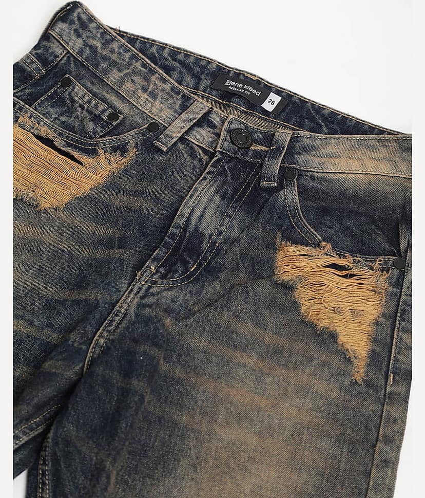 Bene Kleed - Blue Cotton Regular Fit Women's Jeans ( Pack of 1 ) view 2