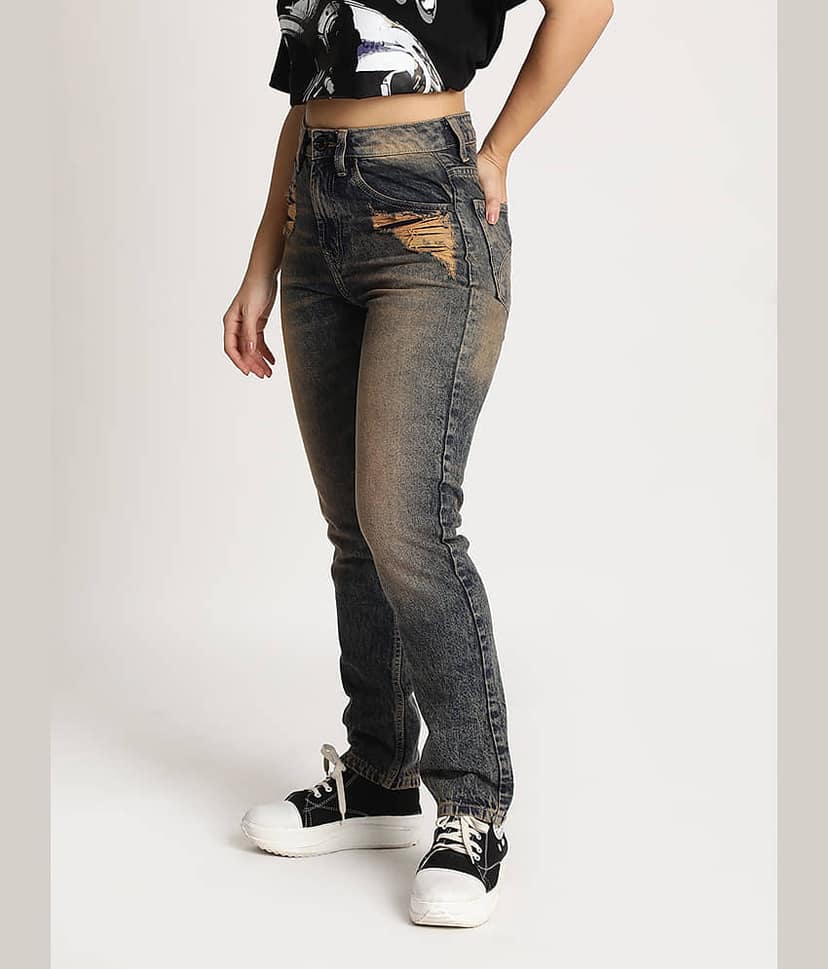 Bene Kleed - Blue Cotton Regular Fit Women's Jeans ( Pack of 1 ) view 6