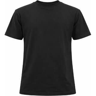 Men Solid Round Neck Pure Cotton Black T-Shir