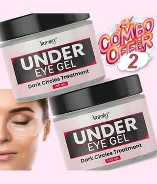 KURAIY Under Eye Gel for Dark Circle Treatment Face Gel for All Skin Types 100g Pack of 2