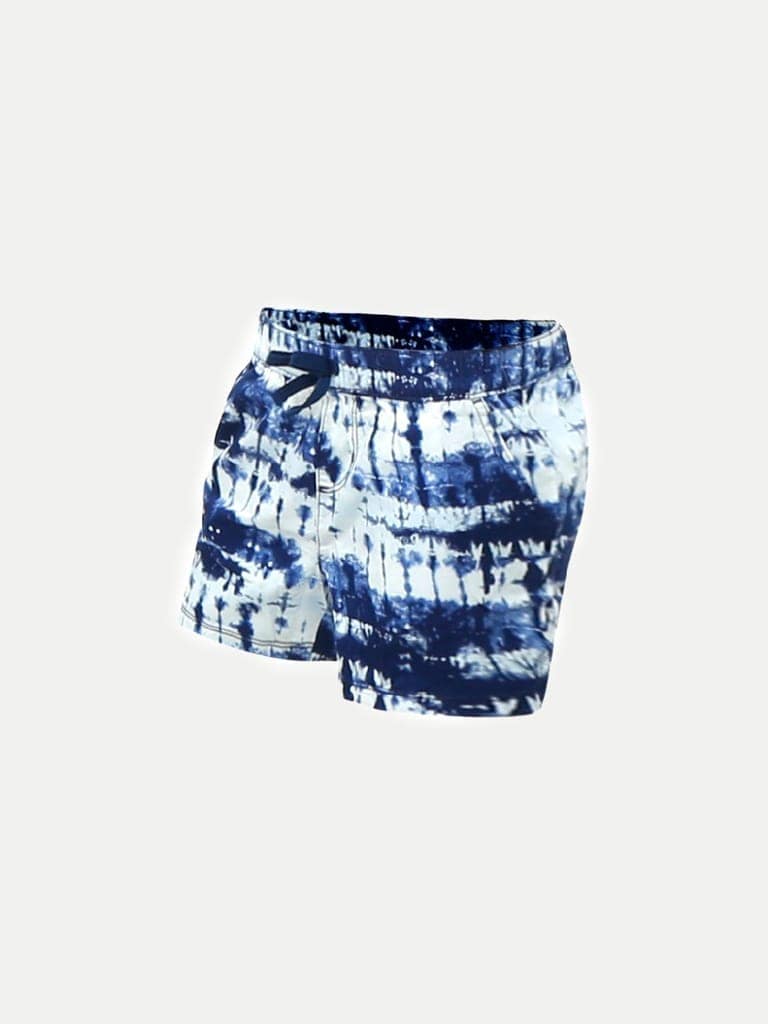 Teen Girls Blue All Over Print shorts view 2