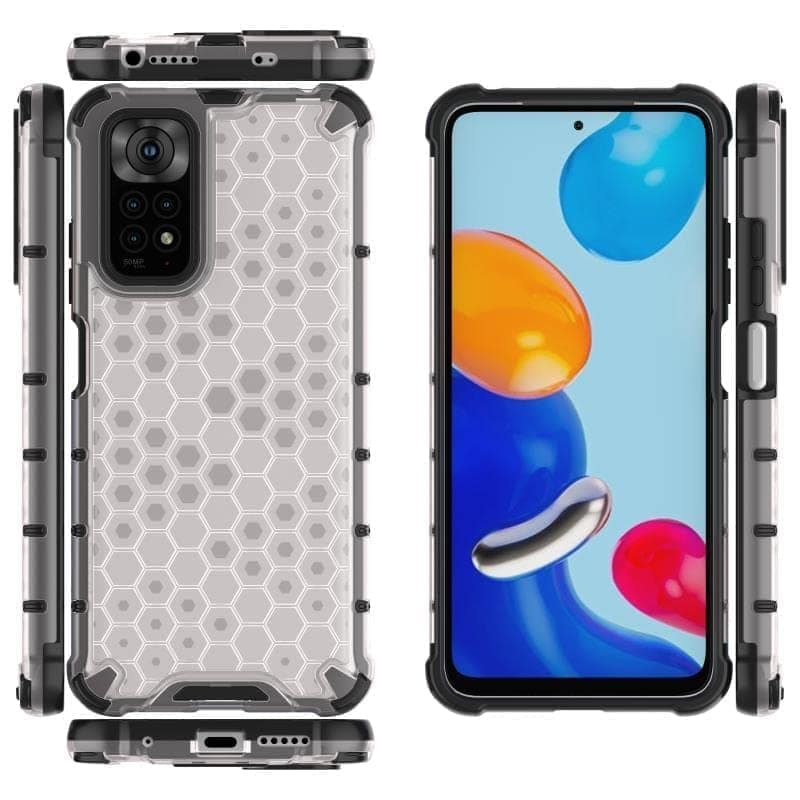 Faircost Hybrid Shockproof Back Cover for Redmi Note 11/ 11S Hard Outside Soft Inside- (Polycabonate::Transparent) view 4