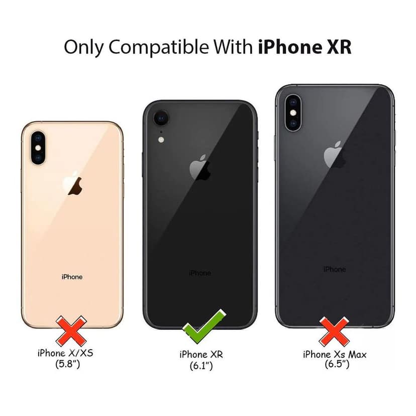 LIRAMARK PU Leather Flexible Back Cover Case Designed for iPhone Xr view 2