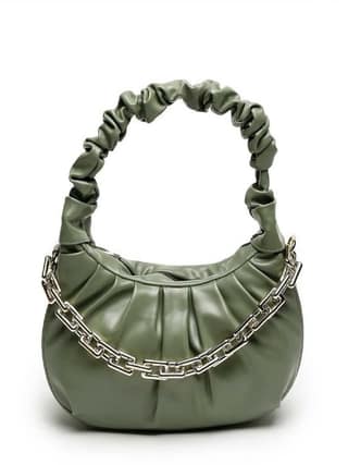 Lychee bags Women Pu Gathered Shoulder Bag