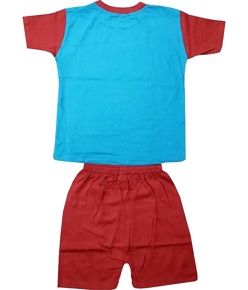 Baby Boys Casual T-shirt Shorts (Blue) view 2
