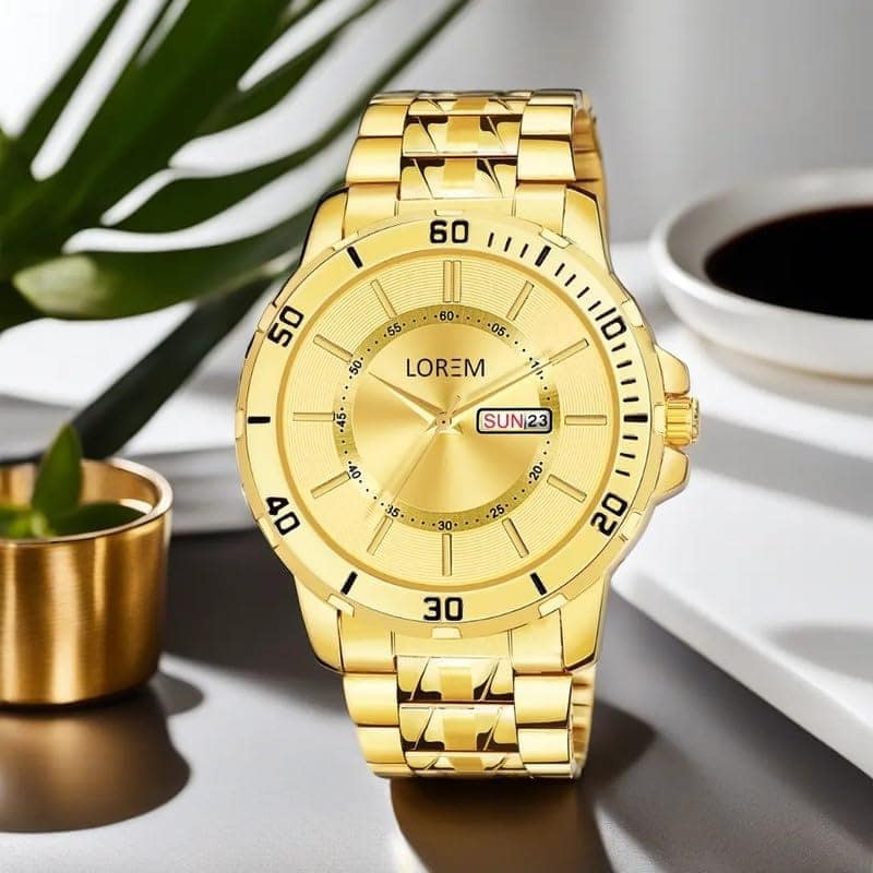 LOREM Everyday Elegance Black Day-Date Function Casual Analog Watch for Men-UF view 2