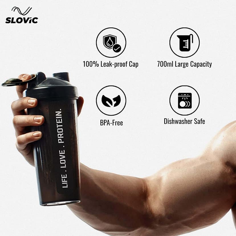 Slovic Typhoon Basic Shaker Bottle Black - 700ml view 2