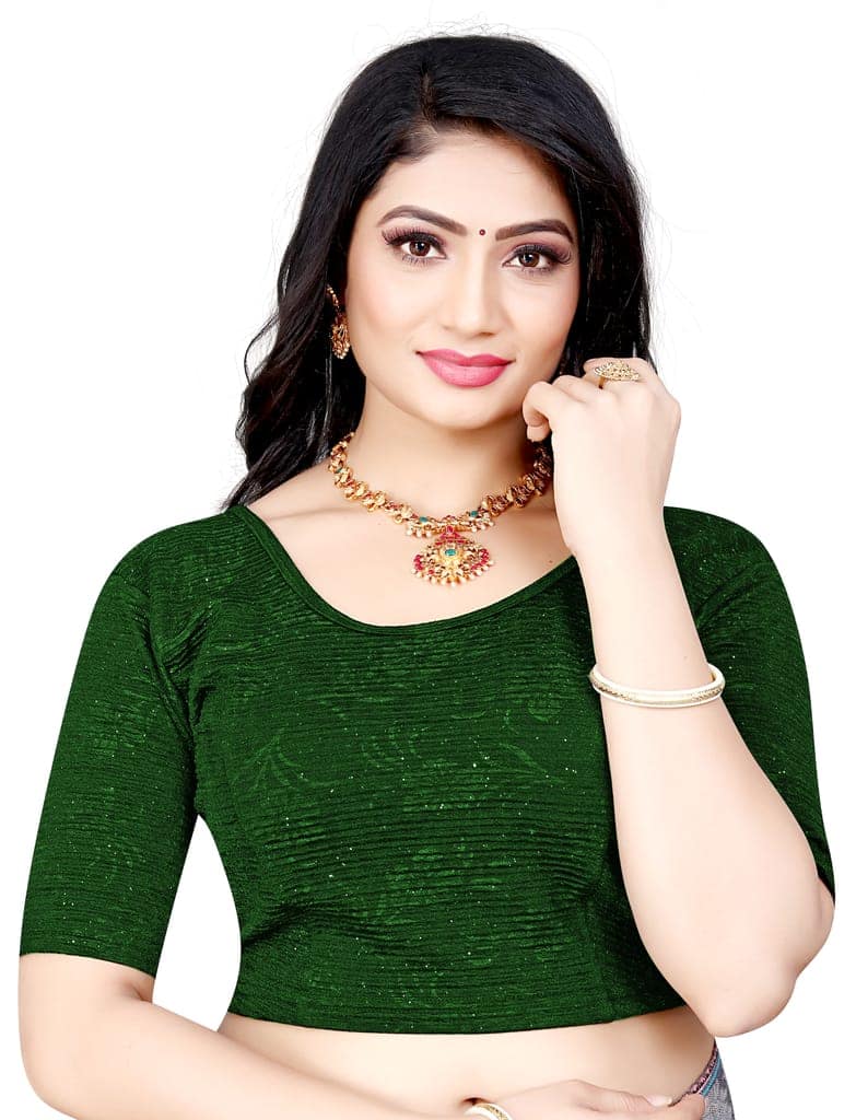 Round Neck Elbow Size Stretchable Blouse For Woman view 8