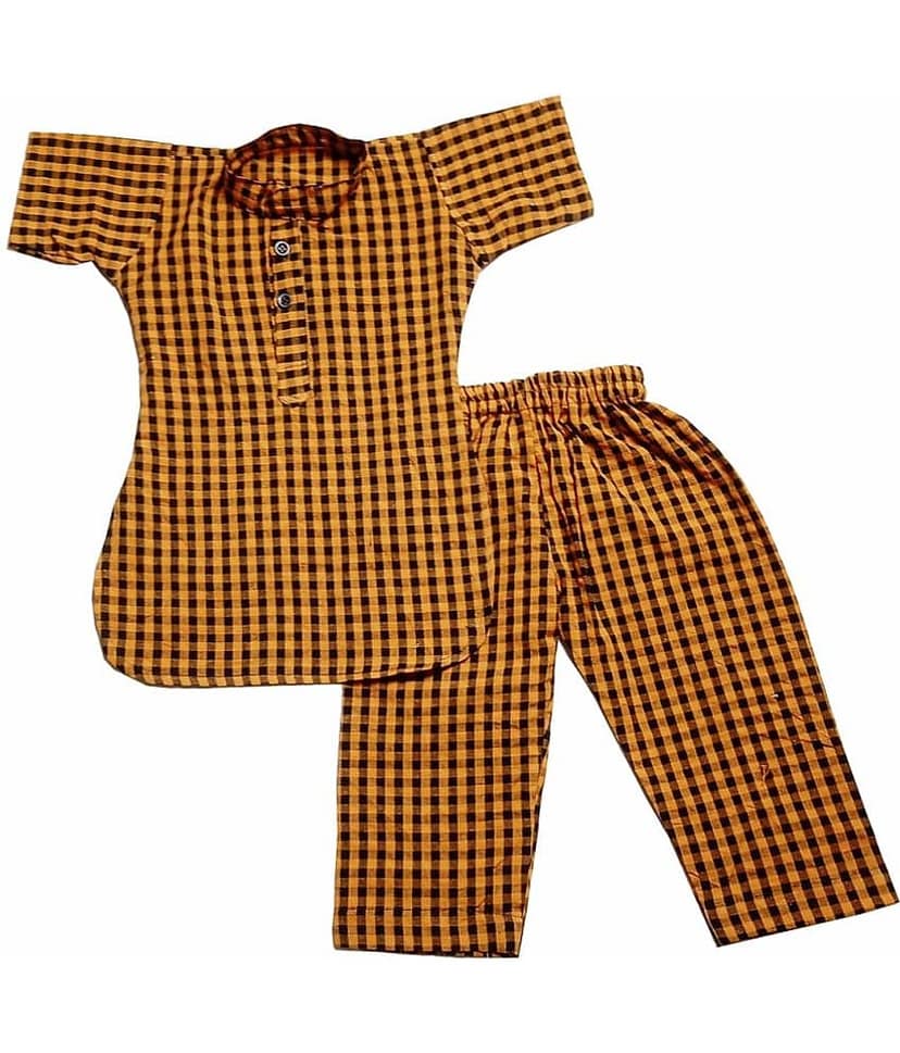 harshvardhanmart.com Baby Boys Cotton Kurta Sets ( Pack of 1 , Orange )