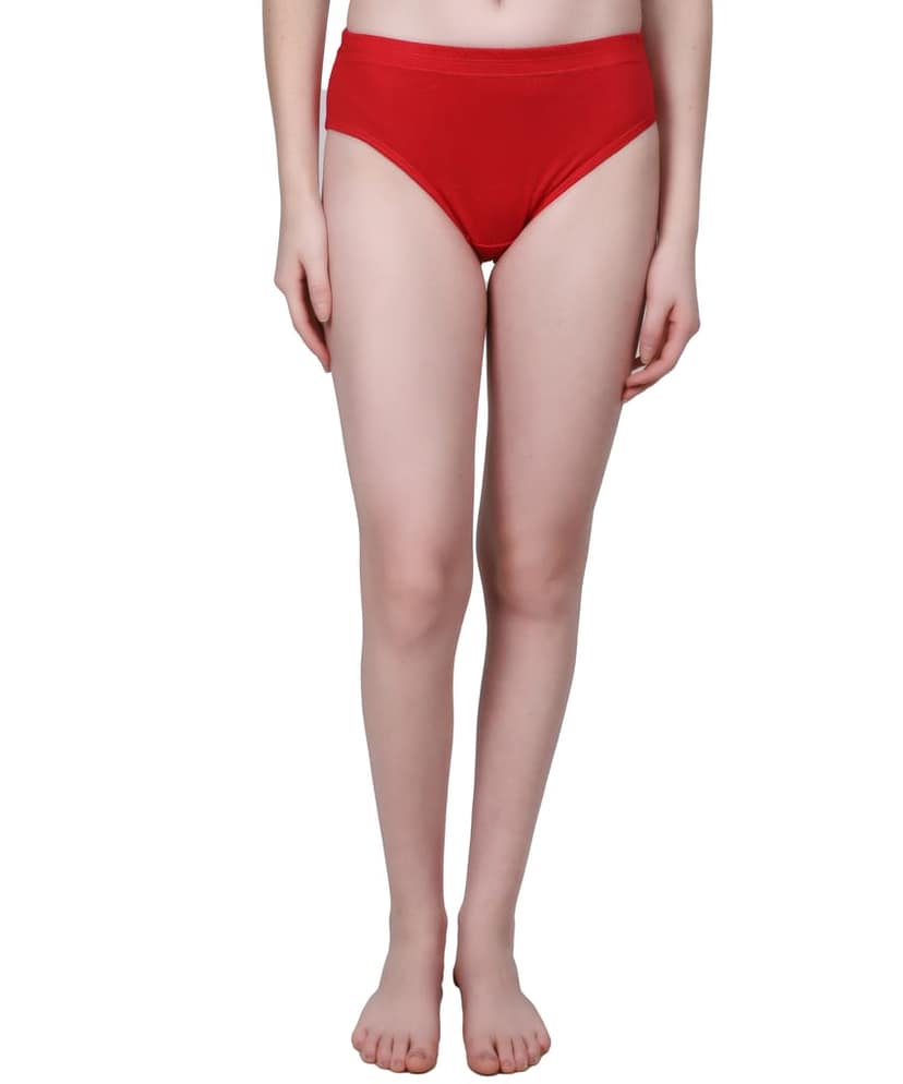 Maxolity Women's Cotton Hipster Panties - Red Color Solid, Soft, Breathable & Comfortable for Everyday Wear Panty pack of 1 view 5