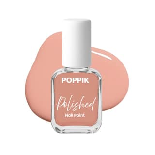 POPPIK Polished Nail Paint 8 ml, Quick-Dry, Long-Lasting & Chip-Resistant Nail Colour with Intense Pigment, Waterproof & Scratch-Proof, Satin Finish, Non-Toxic & Skin-Friendly