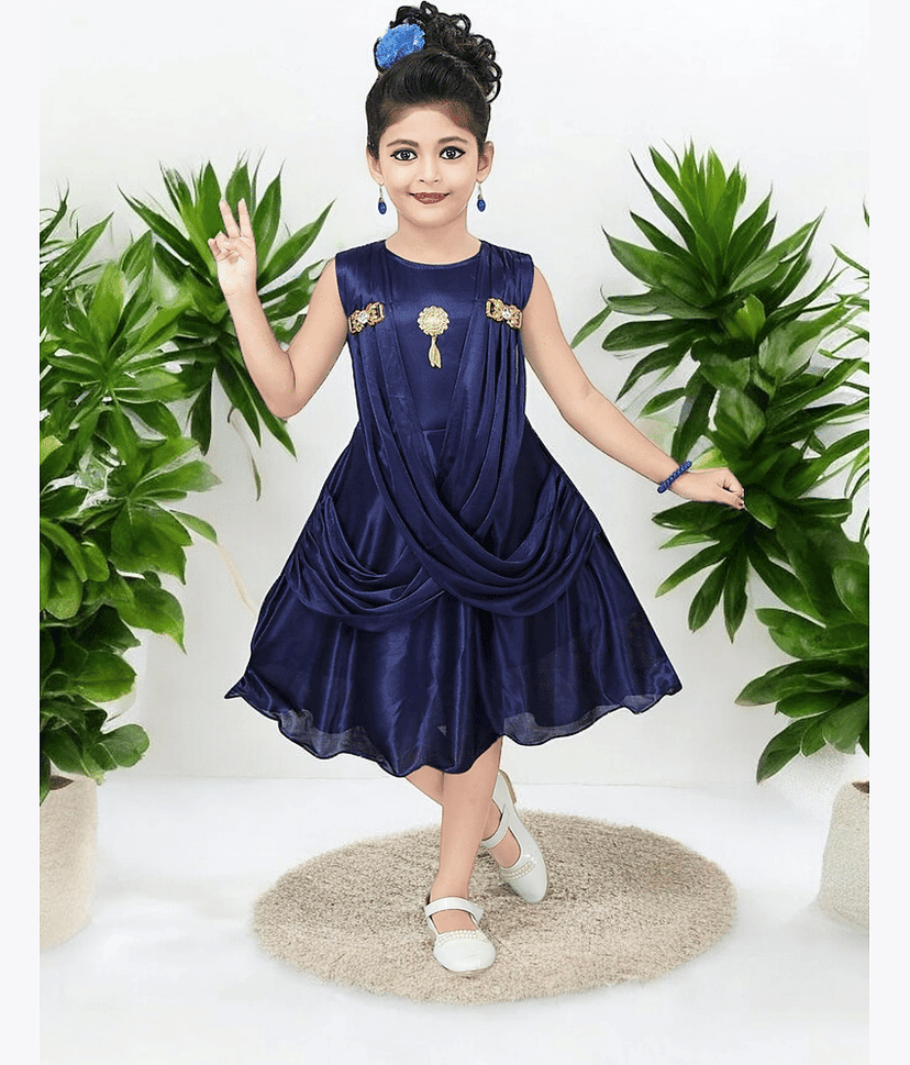 Mullick the designer Pack of 1 Baby Girls Polyester Frock ( Yellow )