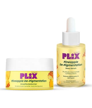 Plix Pineapple Pigmentation Skincare Regime Face Serum and Moisturizer Combo Pack of 2(30ml + 50g)