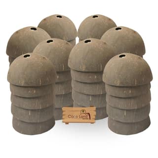 Coco Land Holed Coconut Shell Finished Raw Craft | Decorative Pots,Craft Making | Handicraft,Agricraft