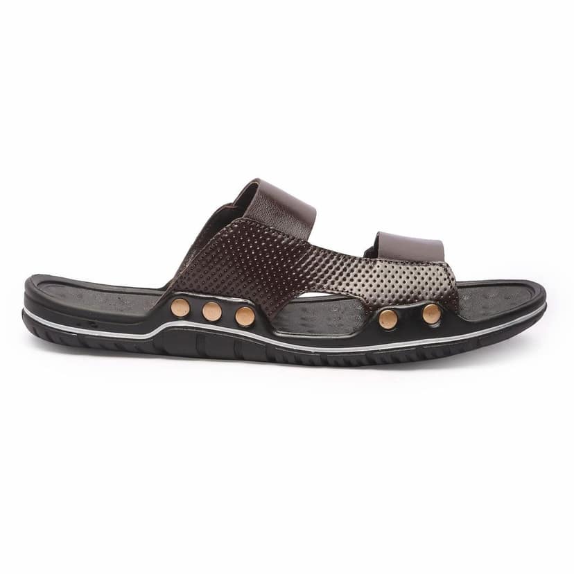 FEATHER LEATHER Men's Comfortable & Fashionable Sandals & Slippers | Casual Slipper/Flip-Flop for Men | Indoor/Outdoor/Chappal view 10