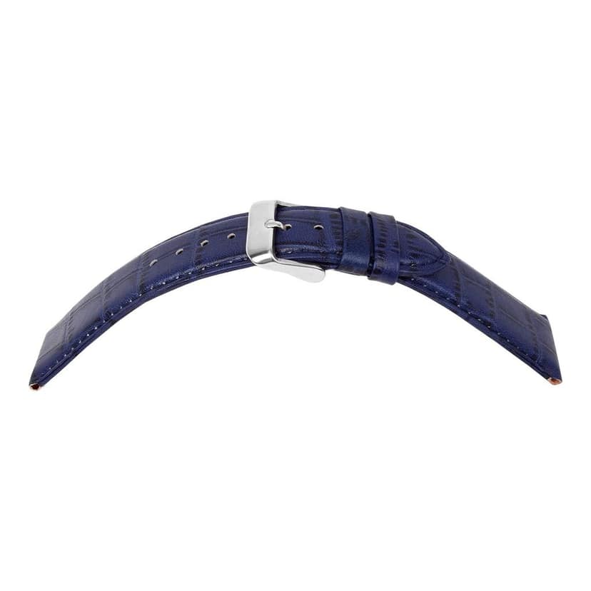 Exelent Leather Mens Replacement Watch Straps Compatible with All Watches with Regular 20 mm Lug Size Blue view 3