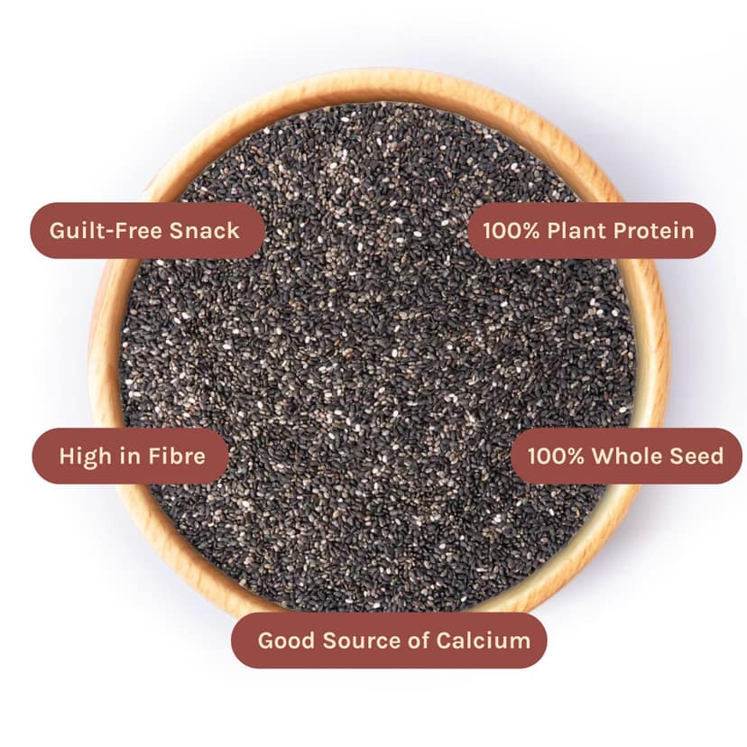 nourish you Roasted Black Chia Seeds view 4