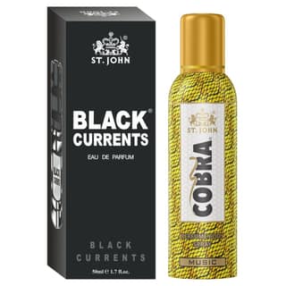 ST-JOHN Cobra Deodrant No Gas Music 100ml & Black Current 50ml Perfume Combo Pack Perfume Body Spray - For Men & Women (150 ml, Pack of 2)