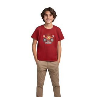 Boys T shirt Cotton Winery Red "Monster Truck" Boys' T-Shirt